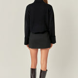Color Block High-Waisted Skort