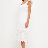 Eyelet Scallop Edge Midi Dress- Sold Out
