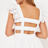 Eyelet Scallop Edge Midi Dress- Sold Out