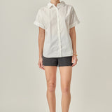 Mixed Media Collared Top