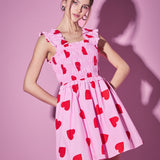 Heart Shape Smocked Mini Dress