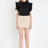 Belted Low Waist Skort