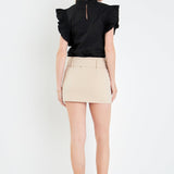 Belted Low Waist Skort