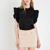 Belted Low Waist Skort