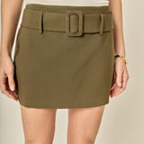 Belted Low Waist Skort