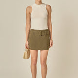 Belted Low Waist Skort