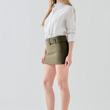 Belted Low Waist Skort