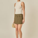 Belted Low Waist Skort