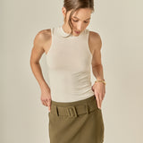 Belted Low Waist Skort
