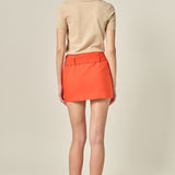 Belted Low Waist Skort