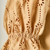 Eyelet Mixed Media Knit Top