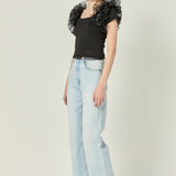 Contrast Organza Top