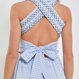 Gingham Check Midi Dress