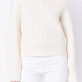 Textured V-neckline Sweater