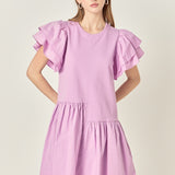 Layered Ruffles Mini Dress