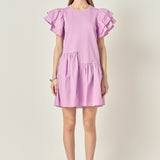 Layered Ruffles Mini Dress