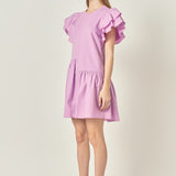 Layered Ruffles Mini Dress