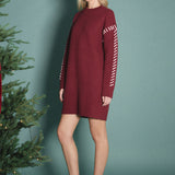 Whip Stitched Knit Mini Dress