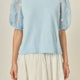 Pom Pom Mixed Media Top