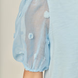 Pom Pom Mixed Media Top