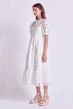 Load image into Gallery viewer, Check Puff Sleeve Midi Dress
