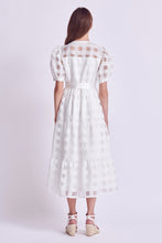 Load image into Gallery viewer, Check Puff Sleeve Midi Dress
