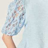 Floral Texture Sleeve Top