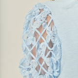 Floral Texture Sleeve Top