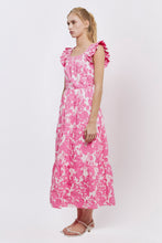 Load image into Gallery viewer, Back Bow Floral Midi Dress
