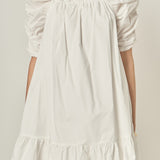 Shirred Puff Sleeve Mini Dress