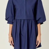 Puff Sleeve Shirt Dress