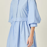Puff Sleeve Shirt Dress
