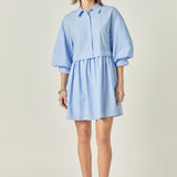 Puff Sleeve Shirt Dress