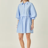 Puff Sleeve Shirt Dress