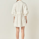 Puff Sleeve Shirt Dress