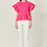 Mixed Media Knit Top