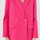 Double-breasted Knit Blazer