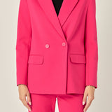 Double-breasted Knit Blazer
