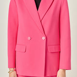 Double-breasted Knit Blazer