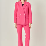 Double-breasted Knit Blazer