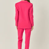Double-breasted Knit Blazer