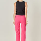 High-waist Knit Pants