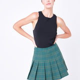 Pleated Check Skort