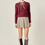 Pleated Check Skort