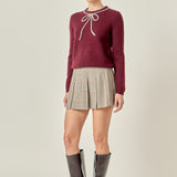 Pleated Check Skort