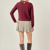 Pleated Check Skort