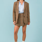 Oversized Check Blazer