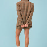 Oversized Check Blazer