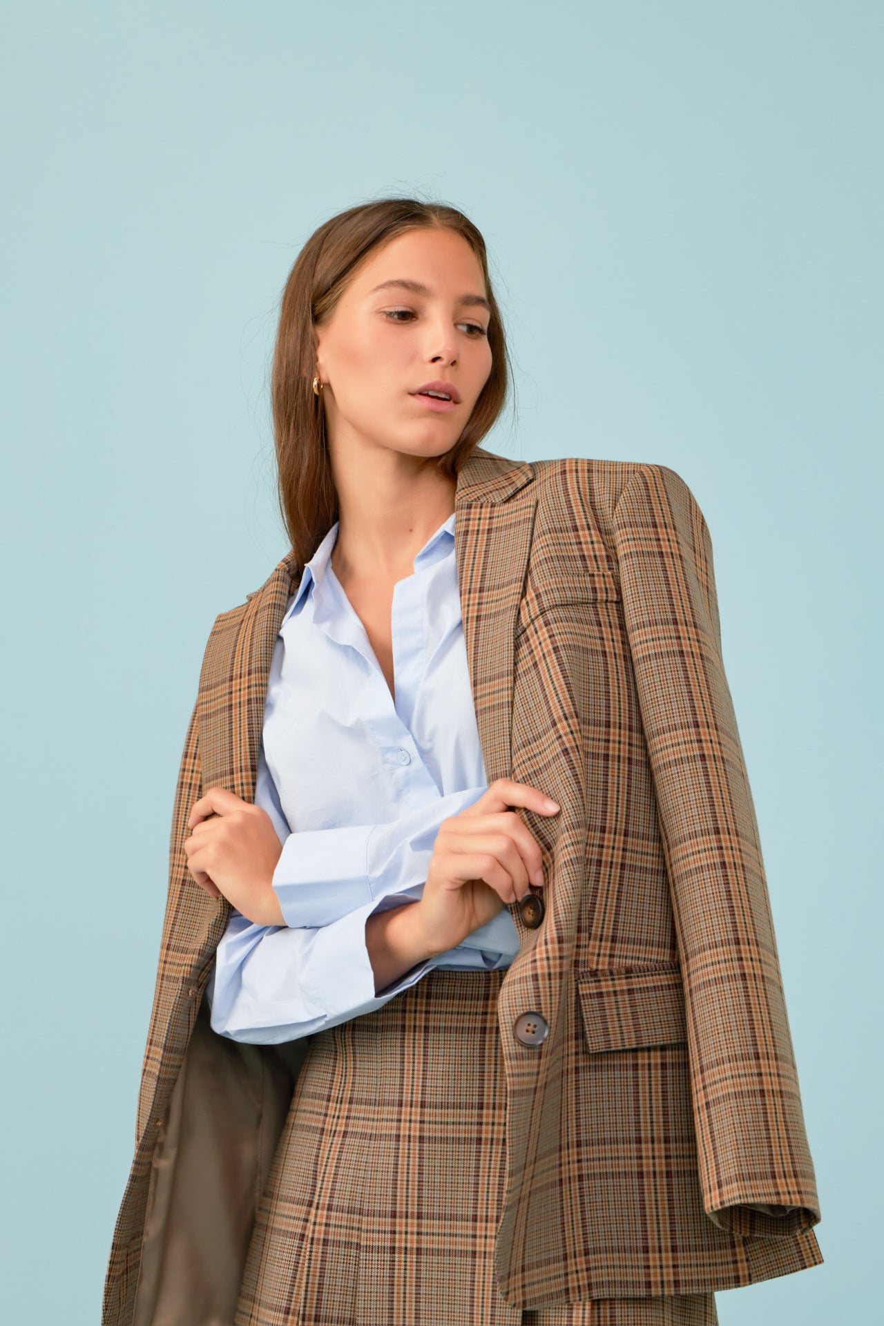 Oversized Check Blazer – English Factory