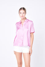Load image into Gallery viewer, Satin Short Sleeve Shirt
